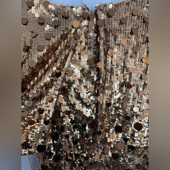 Ted Baker Gold Sequin Dress - Picture 6 of 7